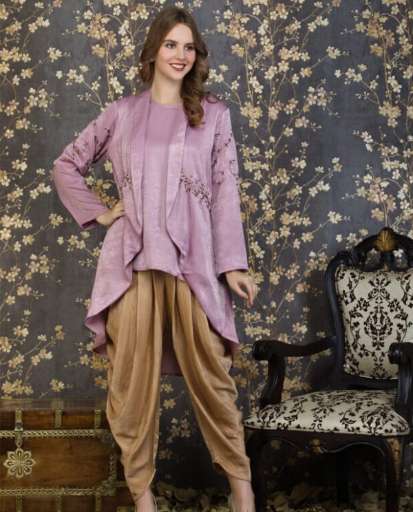 Light Mauve IndoWestern