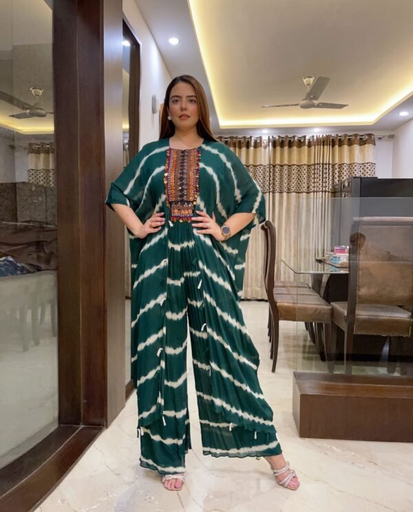 Shibori Printed Kaftan Jumpsuit